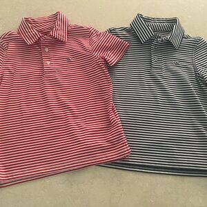 Vineyard Vines boys Sankaty performance striped polos, size 6